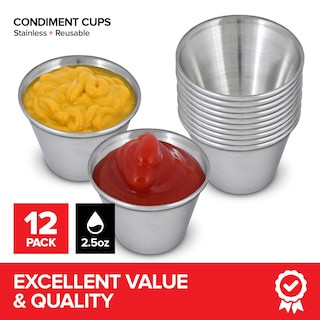 Foto 2 | Foto 2 | Vasos De Condimentos Stock Your Home De Acero Inoxidable De 75 Ml (paquete De 12) - Venta Internacional.