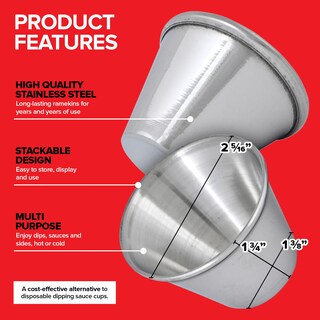 Foto 3 | Foto 3 | Vasos De Condimentos Stock Your Home De Acero Inoxidable De 75 Ml (paquete De 12) - Venta Internacional.