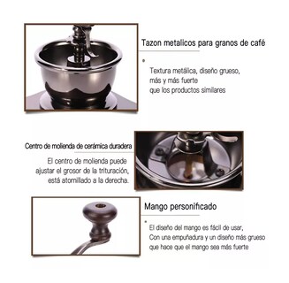 Foto 2 | Foto 2 | Molino Manual de Café Belug color Marrón con Manivela Ajustable