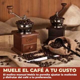 Foto 3 | Foto 3 | Molino De Cafe Manual De Cerámica Con Molinillo Decorativo Artesanal Para Estación De Café