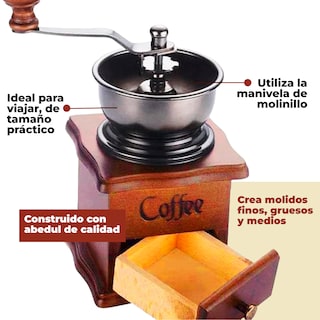 Foto 4 | Foto 4 | Molino De Cafe Manual De Cerámica Con Molinillo Decorativo Artesanal Para Estación De Café