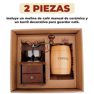 Foto 6 | Foto 6 | Molino De Cafe Manual De Cerámica Con Molinillo Decorativo Artesanal Para Estación De Café