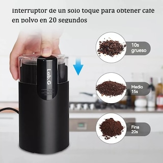 Foto 4 | Foto 4 | Molinillo Electrico Para Granos De Cafe Y Nuez Portatil 100 Gr Lab.g Negro