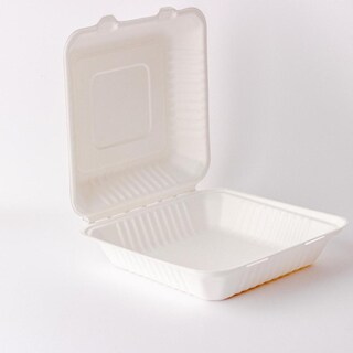 Foto 2 | Foto 2 | Contenedor Desechable Almeja Lisa 9x9cm Biodegradable 200 Pzs