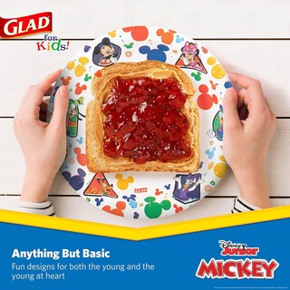Foto 4 | Foto 4 | Platos De Papel Glad For Kids Disney Mickey And Friends, 21 Cm - Venta Internacional.