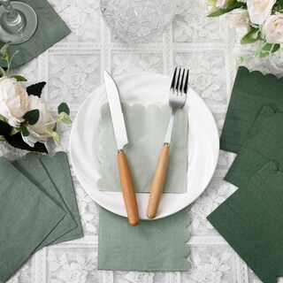 Foto 4 | Foto 4 | Servilletas De Cóctel Zhanmai Festoneadas De Papel De 12,5 X 12,5 Cm, Paquete De 100 - Venta Internacional.