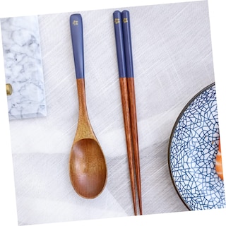 Foto 7 | Foto 7 | Juego De Cubiertos Feltechelectr, Cucharas De Madera De Estilo Japonés, 3 Juegos - Venta Internacional.