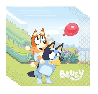 Foto 3 | Foto 3 | Paquete De Artículos De Fiesta Bluey Dog Birthday Con 32 Servilletas - Venta Internacional.