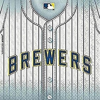 Foto 1 | Foto 1 | Servilletas De Fiesta Amscan Milwaukee Brewers De 6,5 X 6,5 Cm, Paquete De 36 - Venta Internacional.
