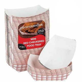 Foto 1 | Foto 1 | Minibandeja de Papel para Comida Stock Your Home a Cuadros 250 Piezas - Venta Internacional