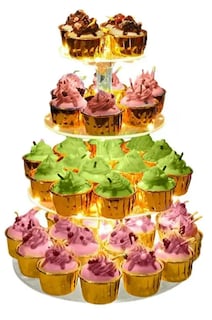 Foto 2 | Foto 2 | Xtellar Exhibidor De Postres Y Cupcakes Acrílico Premium, 4 Niveles Con Iluminación Led