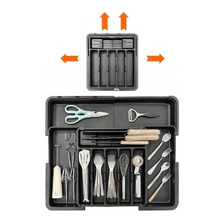 Foto 3 | Foto 3 | Bandeja Extensible Para Cajones De Cocina 9 Compartimentos Belug Negro Gris