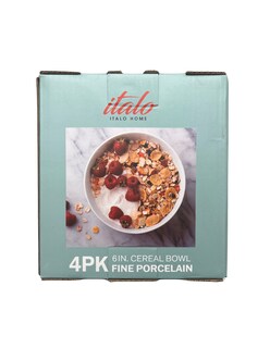 Foto 2 | Foto 2 | Tazones Bowl Elegante Cereal Italo Porcelana Blanco 500ml Home4pk