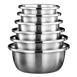 Foto 1 | Foto 1 | Juego De 6 Tazones Bowl De Acero Inoxidable Para Mezclar Plata