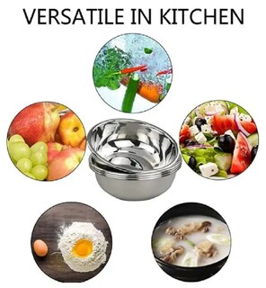 Foto 4 | Foto 4 | Set De Ensaladera Xtellar Premium De Acero Inoxidable Para Cocina Versátil Plateado 16 Cm 3 Piezas