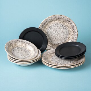 Foto 5 | Foto 5 | Vajilla Negra de Cerámica Cinsa Absolute Black 12 Piezas SA Collection