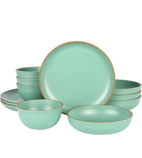 Foto 1 | Foto 1 | Juego De Vajilla Verde De Melamina Para 12 Personas
