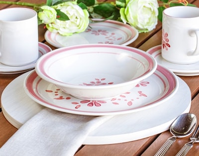 Foto 3 | Foto 3 | Vajilla de Porcelana Santa Anita Gerberina Blanco Rouse 20 Piezas