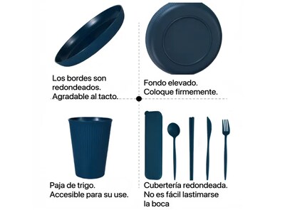 Foto 3 | Foto 3 | Vajilla Xtellar De 36pzs Juego Cocina Paja Trigo Ecológico Bajillas