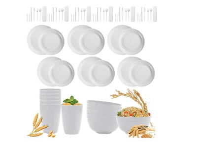 Foto 1 | Foto 1 | 6 Xtellar Personas Vajilla Juego Cocina Trigo Plato Tazas Kit 66pzs