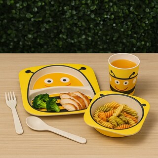 Foto 4 | Foto 4 | Set 12 Vajillas Infantil Domore Bambú 5 Pzs Platos Vasos