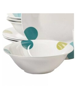 Foto 4 | Foto 4 | Juego Vajilla Porcelana 12 Piezas Pintada Mano Retro Specks