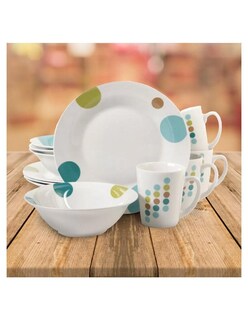 Foto 5 | Foto 5 | Juego Vajilla Porcelana 12 Piezas Pintada Mano Retro Specks