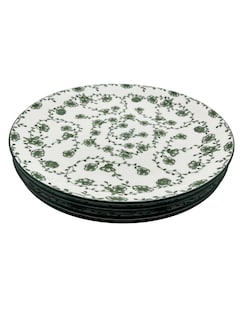 Foto 6 | Foto 6 | Vajilla 16 Piezas Cerámica Elegante Royal Haus Resistent 3a106 Verde Flores