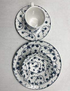 Foto 3 | Foto 3 | Vajilla 16 Piezas Cerámica Elegante Royal Haus Resistent 3a110 Azul Flores