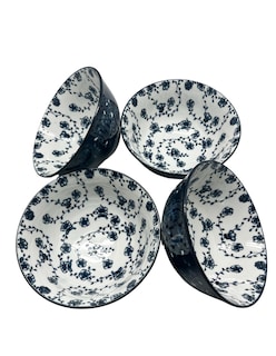 Foto 4 | Foto 4 | Vajilla 16 Piezas Cerámica Elegante Royal Haus Resistent 3a110 Azul Flores