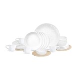 Vajilla Denim Para 4 Personas - Ceramica Blanca 20 Piezas