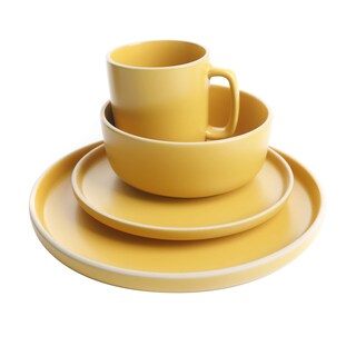 Foto 3 | Foto 3 | Juego De Vajilla Gibson Home Zuma 16 Piezas Service Para 4 Personas, Color Amarillo - Venta Internacional.