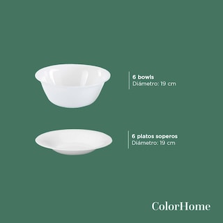 Foto 5 | Foto 5 | Vajilla Opal 25pzas Redonda Para 6 Personas Moderna Elegante