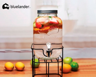 Foto 3 | Foto 3 | Vitrolero De Vidrio Dispensador De Bebidas Con Base Hierro 8 Litros Bluelander