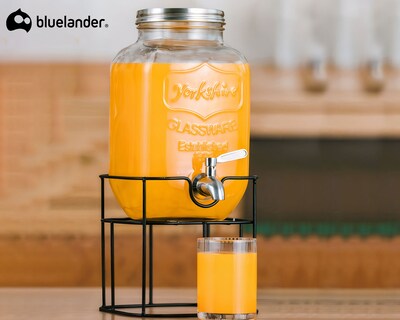 Foto 5 | Foto 5 | Vitrolero De Vidrio Dispensador De Bebidas Con Base Hierro 8 Litros Bluelander