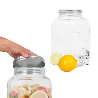 Foto 4 | Foto 4 | Dispensador Bebidas 8l Mason Jar Vitrolero Con Base Metal