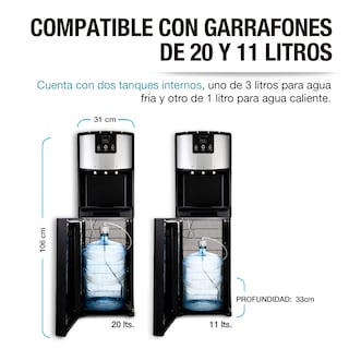 Foto 5 | Foto 5 | Dispensador De Agua Fría Caliente Garrafón Oculto 3 Temperaturas, Casa Litus, Color Negro