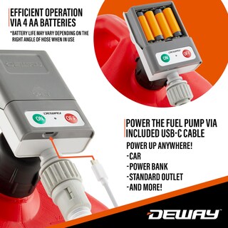 Foto 2 | Foto 2 | Bomba De Transferencia De Combustible Deway Gas Bate Con Boquilla De Gatillo De 3,8 L/m - Venta Internacional.