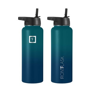 Foto 3 | Foto 3 | Botella De Agua Iron °flask Para Acampar Y Hacer Senderismo De 1,2 L Con 3 Tapas Con Pajitas - Venta Internacional.