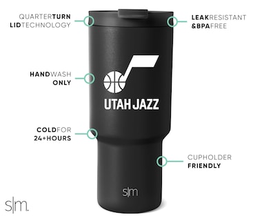 Foto 2 | Foto 2 | Vaso Simple Modern Con Licencia Oficial De La Nba Utah Jazz De 900 Ml - Venta Internacional.