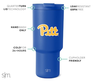 Foto 2 | Foto 2 | Vaso Simple Modern Pittsburgh Panthers De Acero Inoxidable De 900 Ml - Venta Internacional.