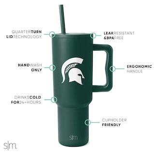 Foto 2 | Foto 2 | Vaso Simple Modern Michigan State Spartans De 1,2 L Con Tapa - Venta Internacional.