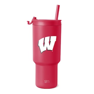 Foto 1 | Foto 1 | Vaso Sencillo Y Moderno De Wisconsin Badgers, 900 Ml, Con Licencia Oficial - Venta Internacional.