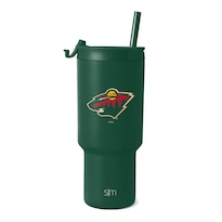 Vaso Simple Modern Nhl Minnesota Wild De 900 Ml Con Tapa Y Pajita - Venta Internacional.