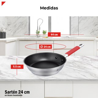 Foto 4 | Foto 4 | Bogner Sartén De Acero Inoxidable De 24cm Antiadherente Bfp24