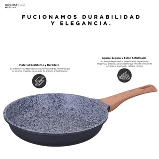 Foto 7 | Foto 7 | KOCHSTELLE Sartén de Granito Color Negro Antiadherente 1 pieza
