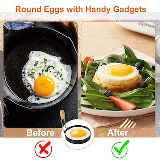 Foto 6 | Foto 6 | Juego De Anillos Para Huevos Cotey De Acero Inoxidable De 3.5 Pulgadas Con Mango De Silicona - Venta Internacional.