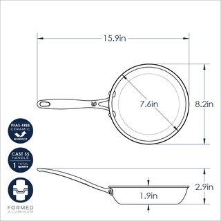 Foto 5 | Foto 5 | Sartén Nordic Ware de Aluminio Basáltico de 20 cm con Revestimiento Cerámico - Venta Internacional