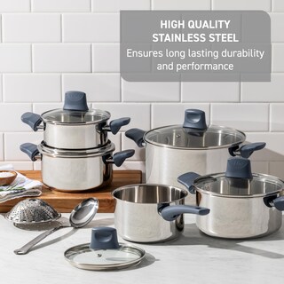 Foto 2 | Foto 2 | Sartén T-fal Essentials De Acero Inoxidable De 3,5 L Con Tapa, Color Plateado - Venta Internacional.