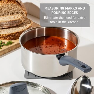 Foto 3 | Foto 3 | Sartén T-fal Essentials De Acero Inoxidable De 3,5 L Con Tapa, Color Plateado - Venta Internacional.